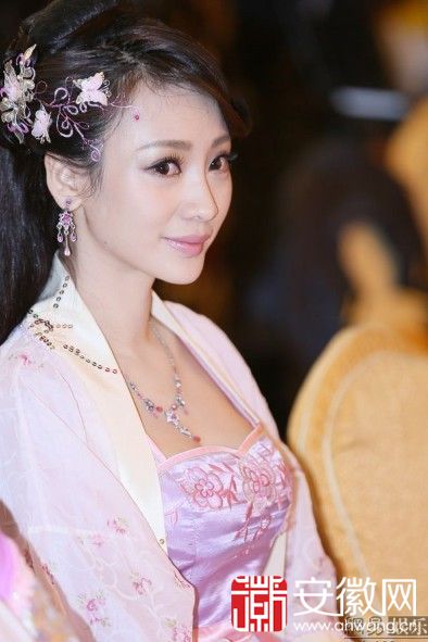 柳岩古装造型亮相新剧发布会饰演心机腹黑女