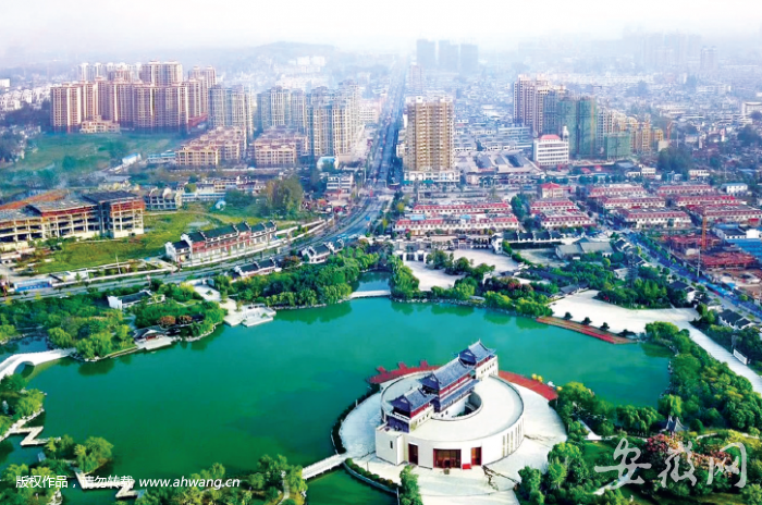 美丽的灵璧城市风光。