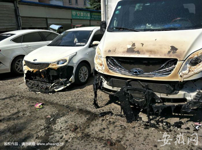 合肥望江西路绿缘菜市场门面房大火