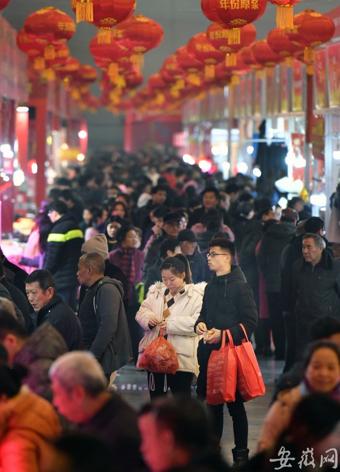 春节越来越近，市民纷纷走上街头打年货 (1)