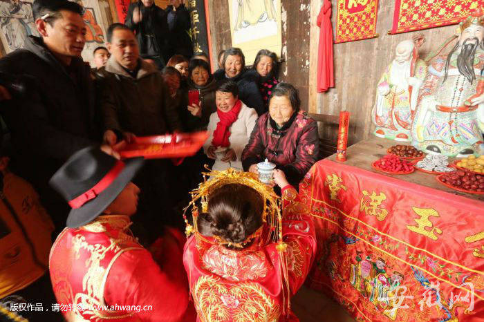 中國傳統村落舉辦"徽州傳統婚禮"