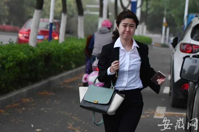 3  合肥市区天空突然暗下来，狂风四起，雷声轰鸣