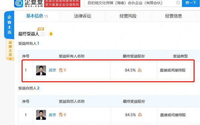 雷竞技RAYBET·(中国)官方网站谢楠退出吴京关联合伙企业(图2)