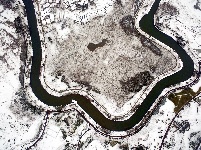 航拍雪后合肥公园美景（组图）
