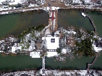 航拍雪后合肥公园美景（组图）