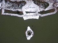 航拍雪后合肥公园美景（组图）