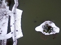 航拍雪后合肥公园美景（组图）