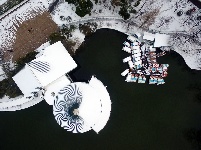 航拍雪后合肥公园美景（组图）