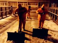 合肥老城區人行道人行天橋除雪用上“清雪利器” 