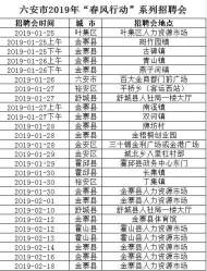 定了！六安一年一度的“春風行動”２６號啟動，共26場現場招聘