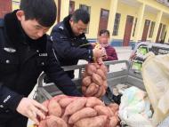 農婦賣紅薯收到假鈔 亳州民警買下全車紅薯 