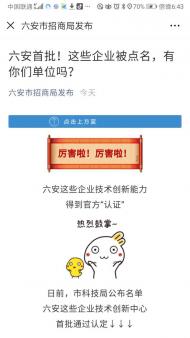 六安這9家企業技術創新中心首批通過認定       