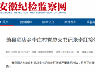 萧县酒店乡李庄村党总支书记张步红接受纪律审查和监察调查
