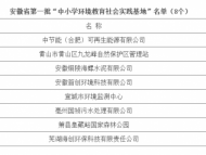 安徽第一批 “中小學環境教育社會實踐基地”名單公示