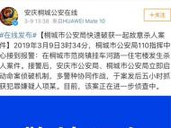 桐城市公安局快速破獲一起故意殺人案件