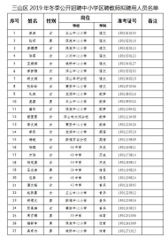 蕪湖市三山區(qū)公開招聘中小學(xué)區(qū)聘教師擬聘用人員公示 