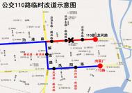 ４月２３日起，蚌埠110路公交車臨時改道