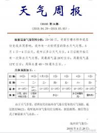 池州五一假期多云天氣為主  氣溫適宜出行