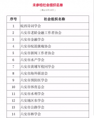 六安市這些社會組織未參檢被點名 
