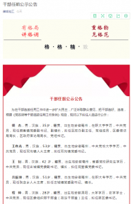 亳州市譙城區發布一批干部任前公示