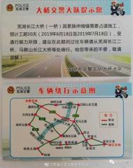 注意繞行！蕪湖長(zhǎng)江大橋(一橋)占道施工