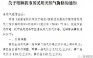蚌埠居民用天然氣價(jià)格6月１日起調(diào)整