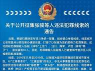 宣城警方公開征集張駿等人違法犯罪線索