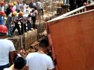 金寨縣一工地發生磚胎膜擋墻倒塌 導致一死一傷
