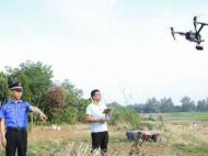 無人機空中巡查助力秸稈禁燒