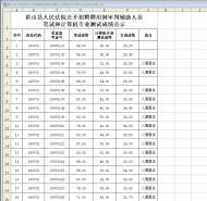 霍山縣人民法院公開招聘聘用制審判輔助人員筆試和計(jì)算機(jī)專業(yè)測試成績公布