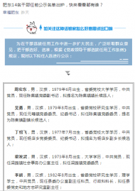 肥東縣發布14名干部任前公示