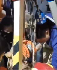 壽縣一男子井底被困 經6小時緊急援救脫險