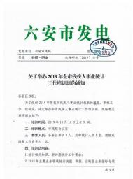 六安市殘疾人事業(yè)統(tǒng)計工作培訓(xùn)班16日舉辦