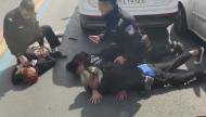 廣德警方街頭追捕嫌犯 開警車逼停嫌疑車輛