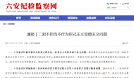 六安通報二起不擔當不作為形式主義官僚主義問題