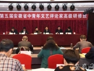 第五屆安徽省中青年文藝評論家高級研修班在合肥舉辦