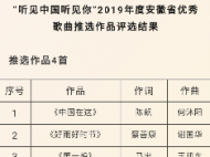 “聽見中國聽見你”安徽省優秀歌曲評選結果出爐