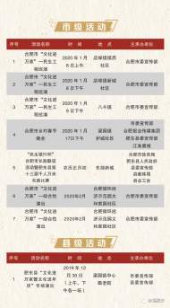肥東春節期間文化文藝活動節目單出爐