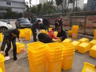 合肥高新區(qū)336個廢棄口罩專用垃圾桶全部上崗