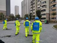 宣城藍天救援隊為安置小區(qū)防疫滅菌