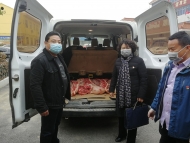 暖心！蕭縣養豬場老板給防疫一線捐贈500多斤豬肉