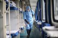 消毒不留死角 合肥客運(yùn)段為客流返程高峰做好準(zhǔn)備   