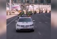 帥！合肥高速交警、合肥鐵騎隊(duì)員列隊(duì)迎接援鄂英雄凱旋