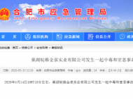 巢湖皖維金泉實業有限公司發生一起中毒和窒息事故