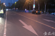合肥綠軸東路、西路安裝路面反光標識 