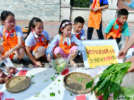 組圖）合肥小學生校門口擺攤 售賣自種蔬菜