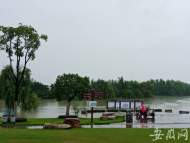 環(huán)巢湖大道邊一公園被淹