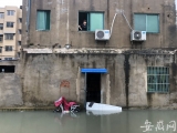 合肥一小区道路积水严重 部分车辆被水浸泡