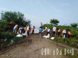 淮南迅速处置田家庵区安成镇黑泥村段管涌险情