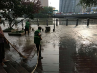 南淝河水位下降 環城公園清淤工作啟動